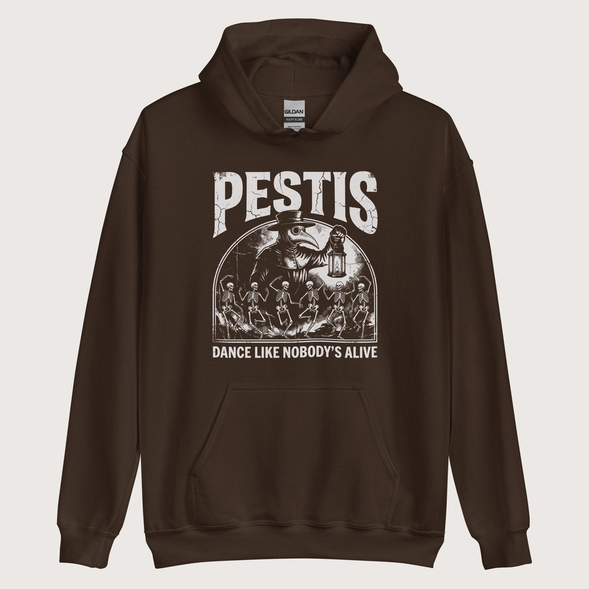 Dark Chocolate Pestis Dance Hoodie - history buff gift by HistoHead