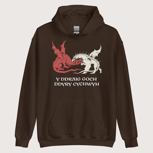 Dark Chocolate Red Dragon Prophecy Hoodie - history buff gift by HistoHead