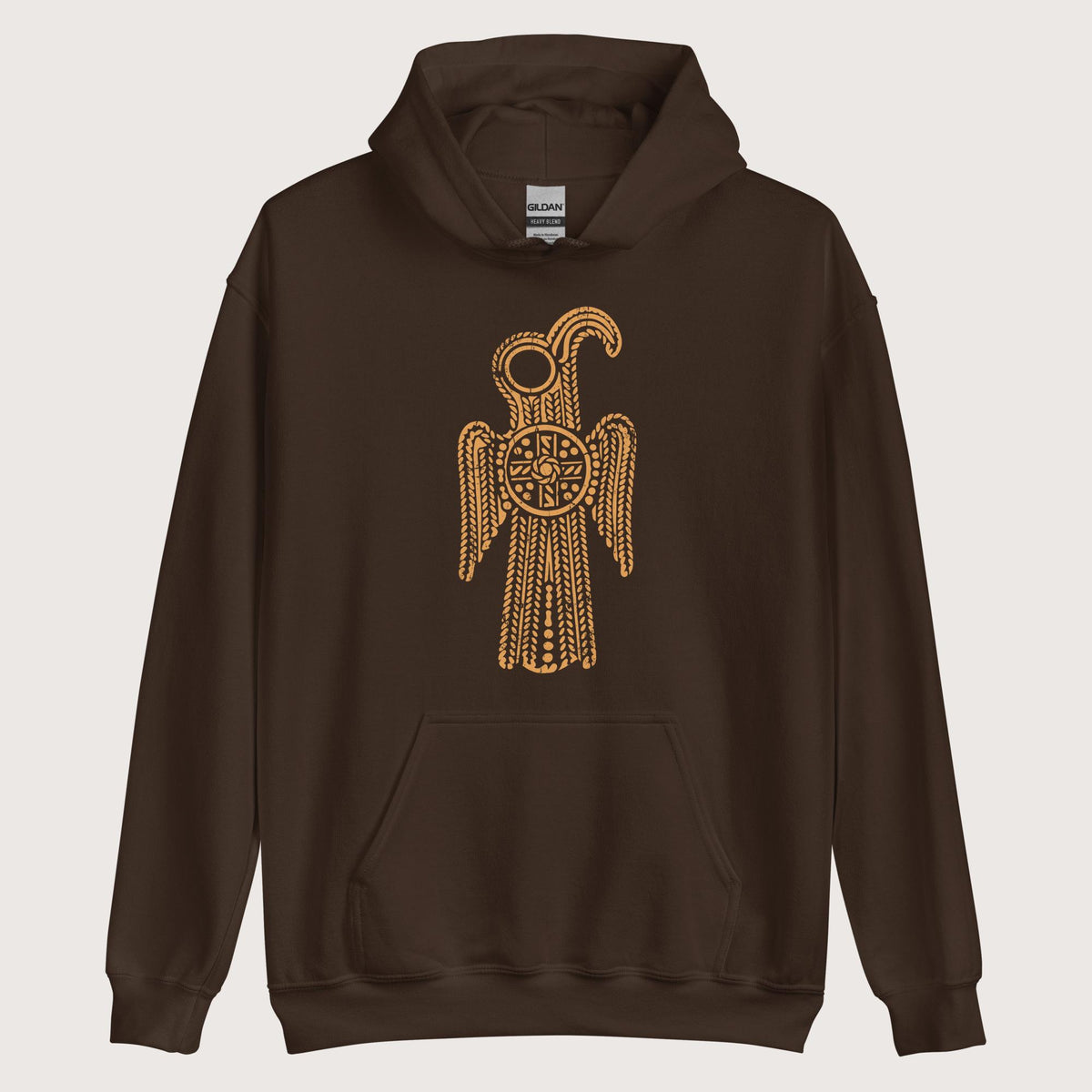 Dark Chocolate Anglo-Saxon Eagle Hoodie - history buff gift by HistoHead