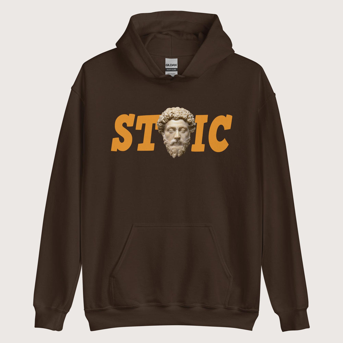Dark Chocolate Stoic Marcus Aurelius Hoodie - history buff gift by HistoHead