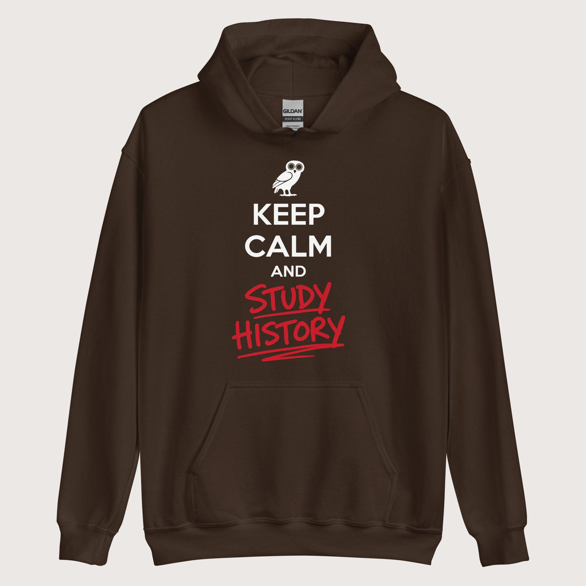 Dark Chocolate Keep Calm and Study History Hoodie - history buff gift by HistoHead