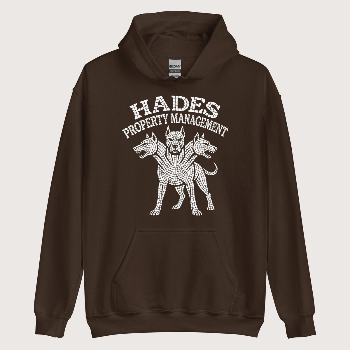 Dark Chocolate Hades Property Management Hoodie - history buff gift by HistoHead