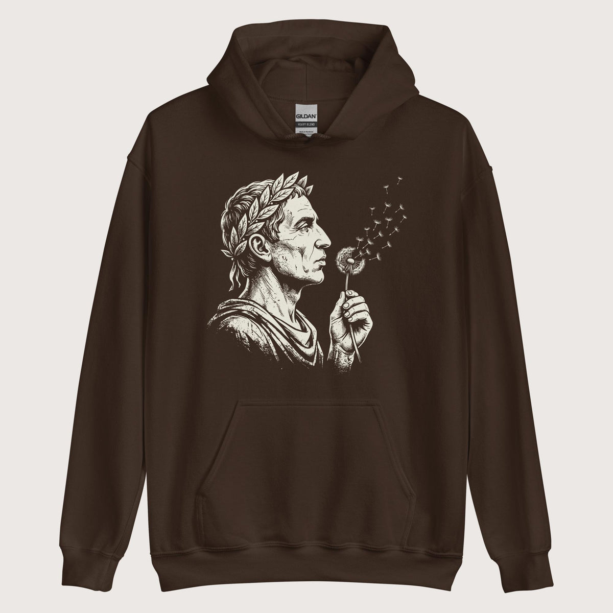 Dark Chocolate Caesar Blowing Wishes Hoodie - history buff gift by HistoHead