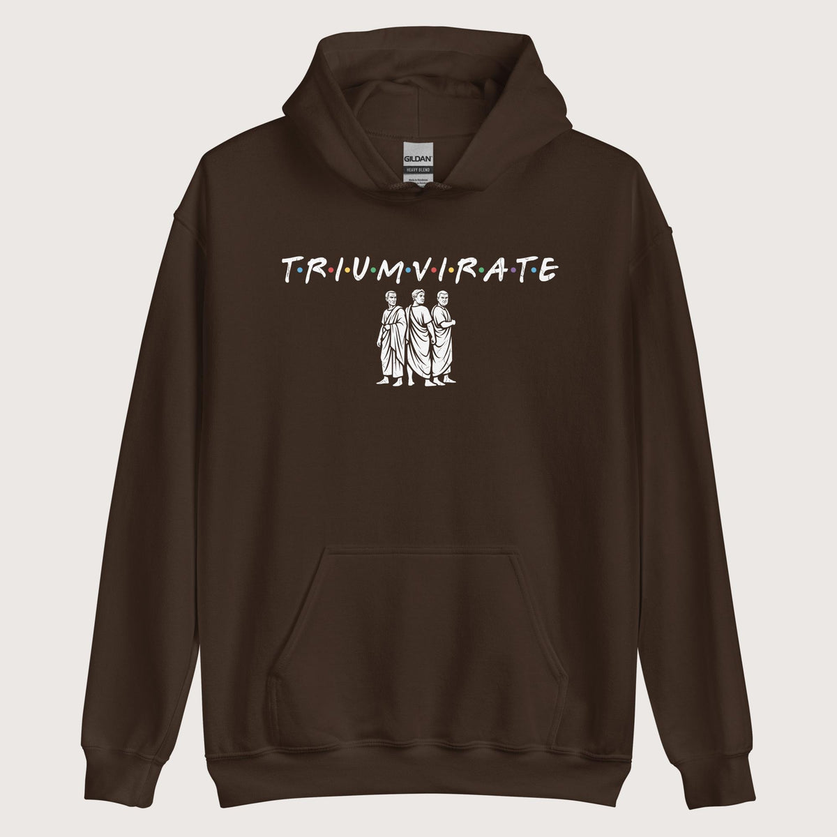 Dark Chocolate First Triumvirate Hoodie - history buff gift by HistoHead