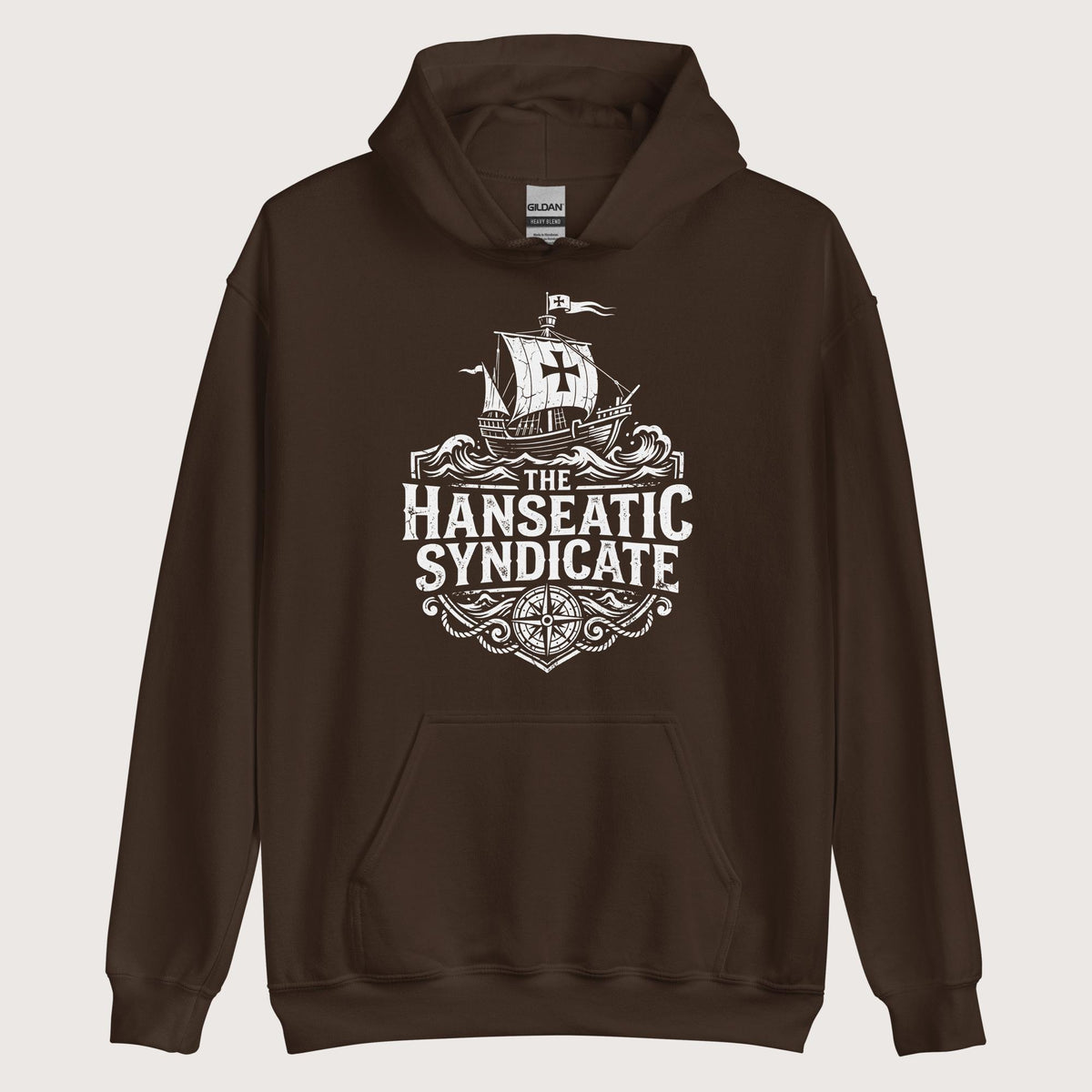 Dark Chocolate The Hanseatic Syndicate Hoodie - history buff gift by HistoHead