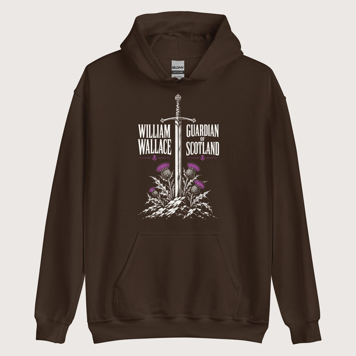 Dark Chocolate William Wallace Hoodie - history buff gift by HistoHead
