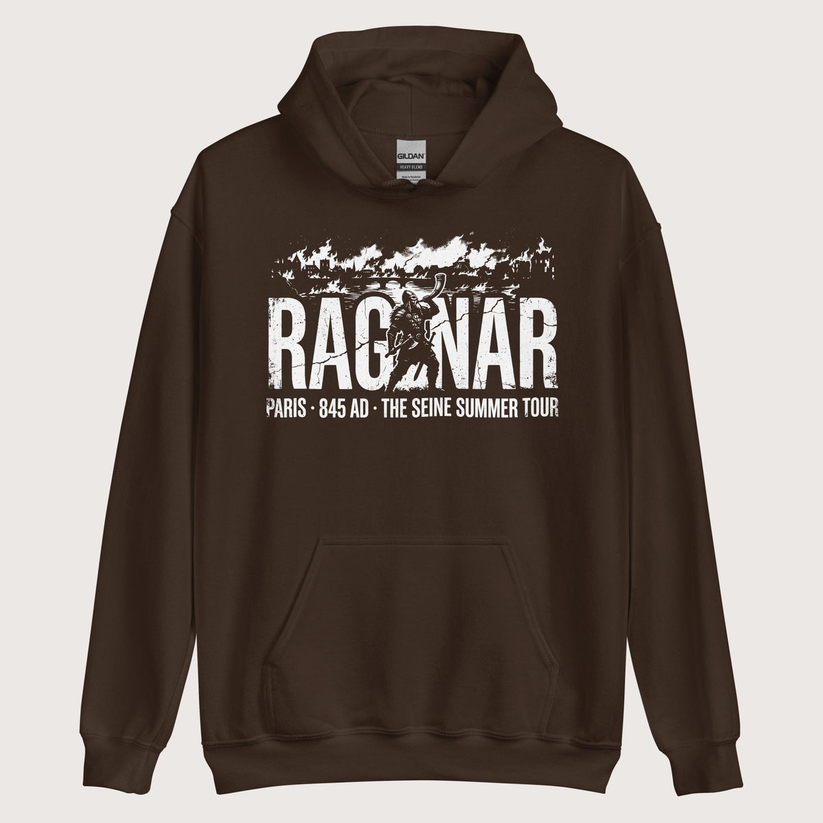 Dark Chocolate Ragnar The Seine Summer Tour Hoodie - history buff gift by HistoHead
