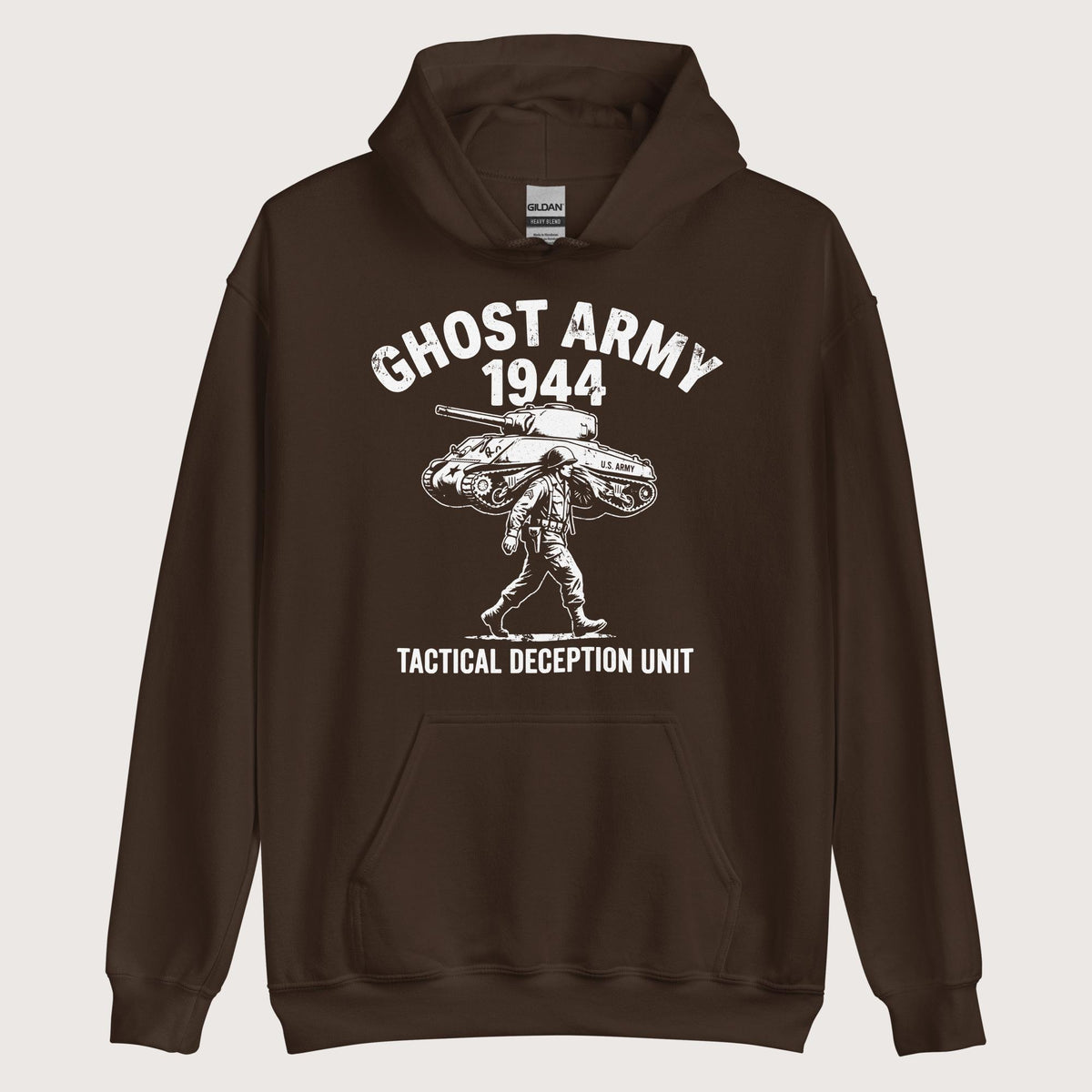 Dark Chocolate Ghost Army Hoodie - history buff gift by HistoHead