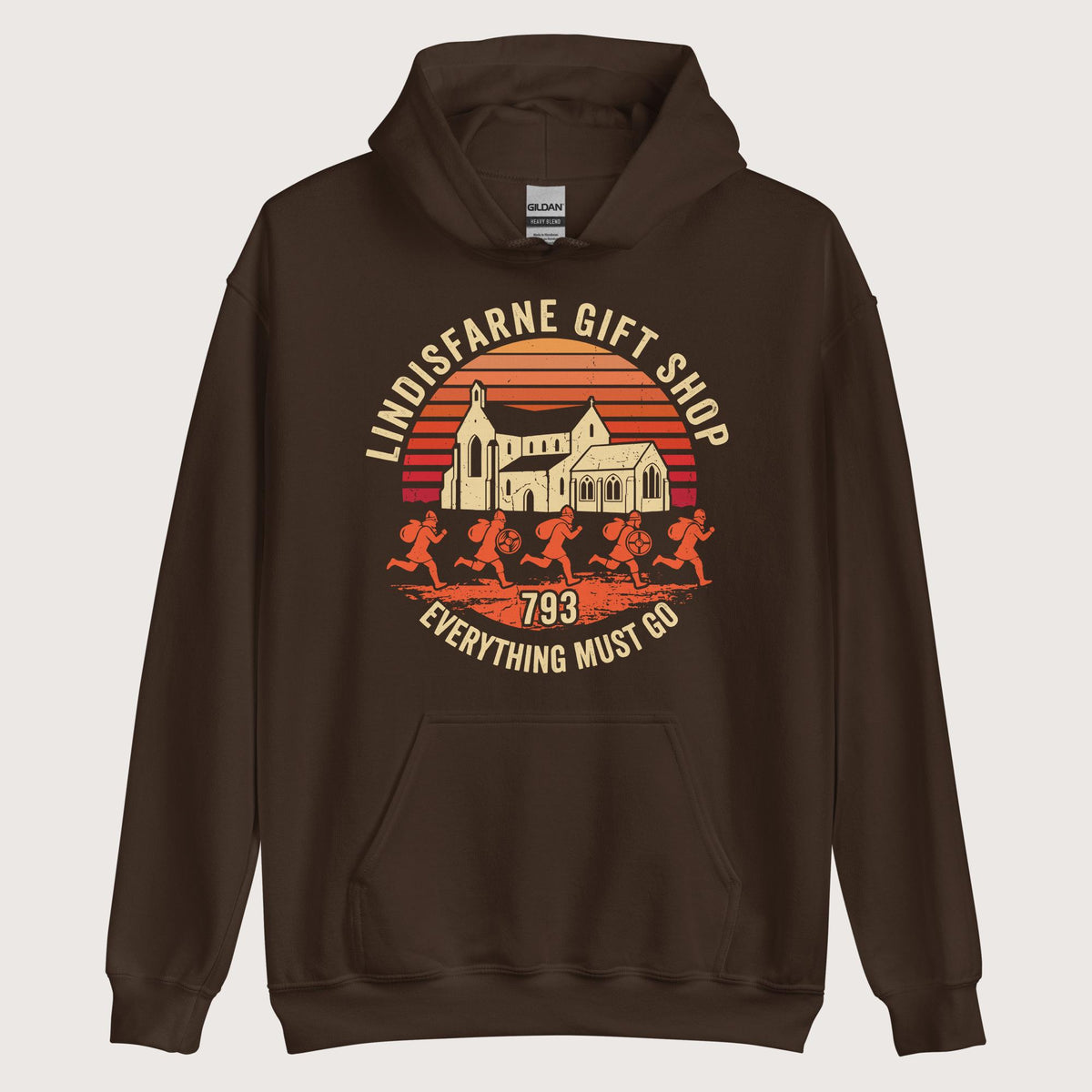 Dark Chocolate Lindisfarne Gift Shop 793 Hoodie - history buff gift by HistoHead