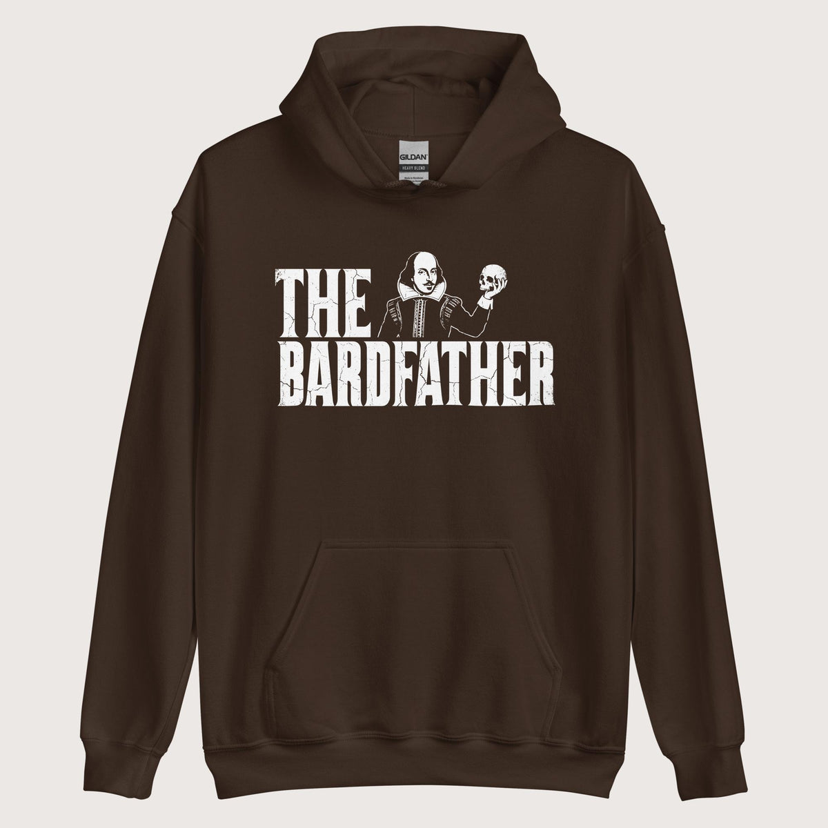Dark Chocolate Shakespeare The Bardfather Hoodie - history buff gift by HistoHead