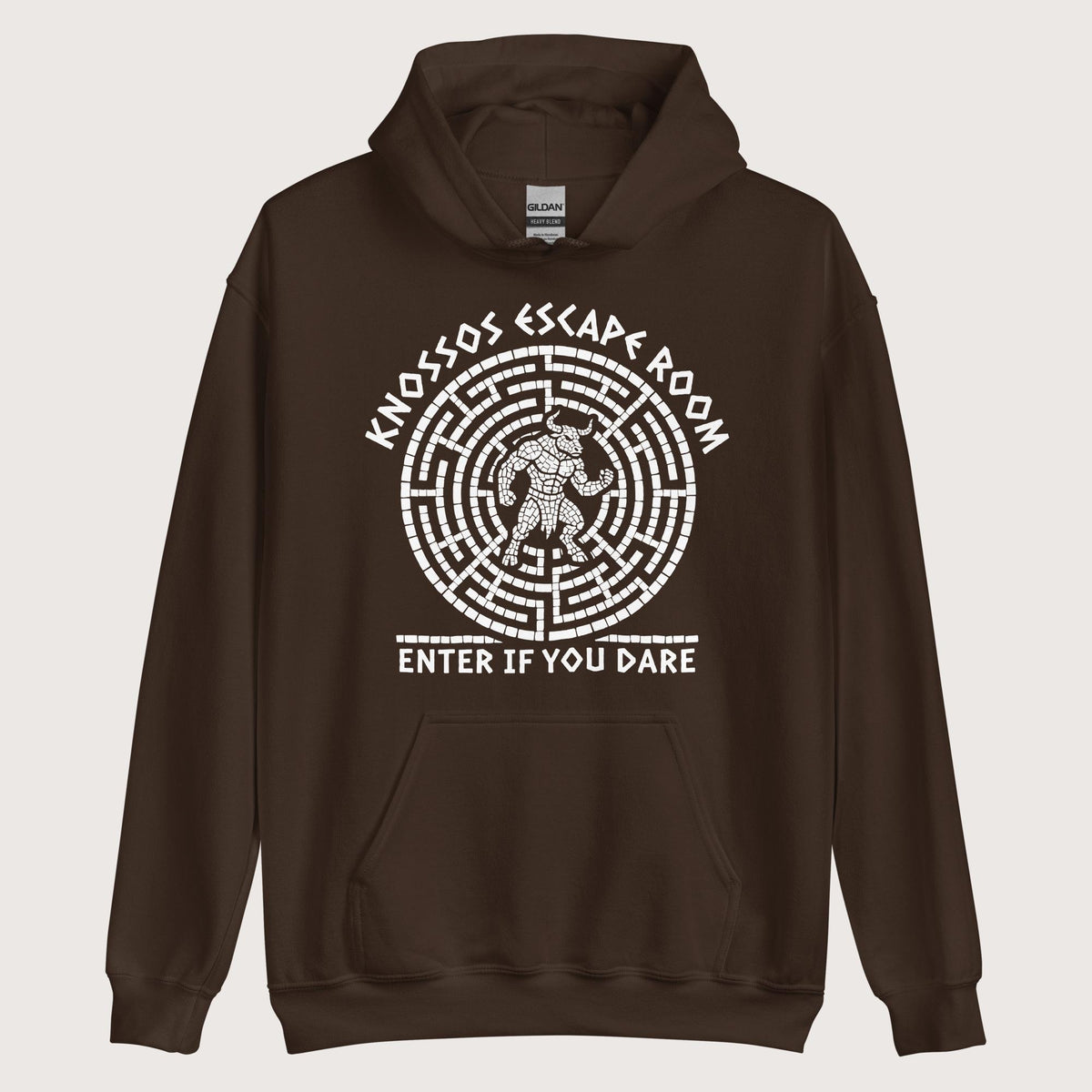 Dark Chocolate Knossos Escape Room Enter If You Dare Hoodie - history buff gift by HistoHead