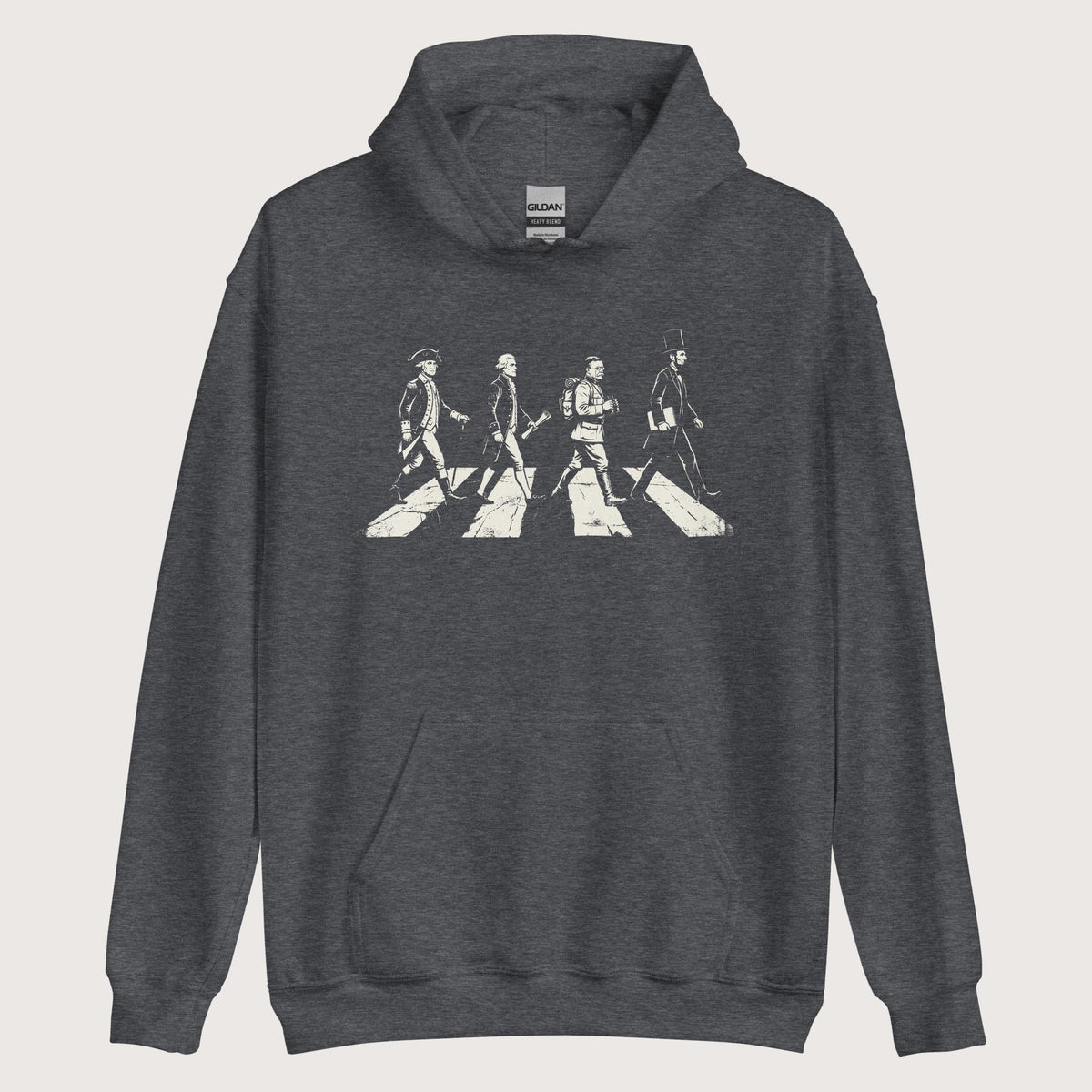 Dark Heather Rushmore Road Hoodie - history buff gift by HistoHead