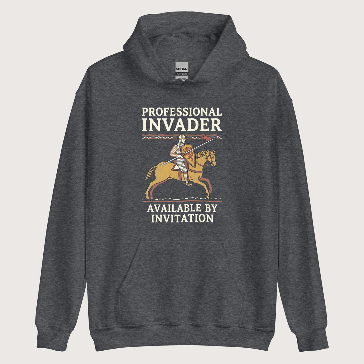 Dark Heather Professional Invader Hoodie - history buff gift by HistoHead