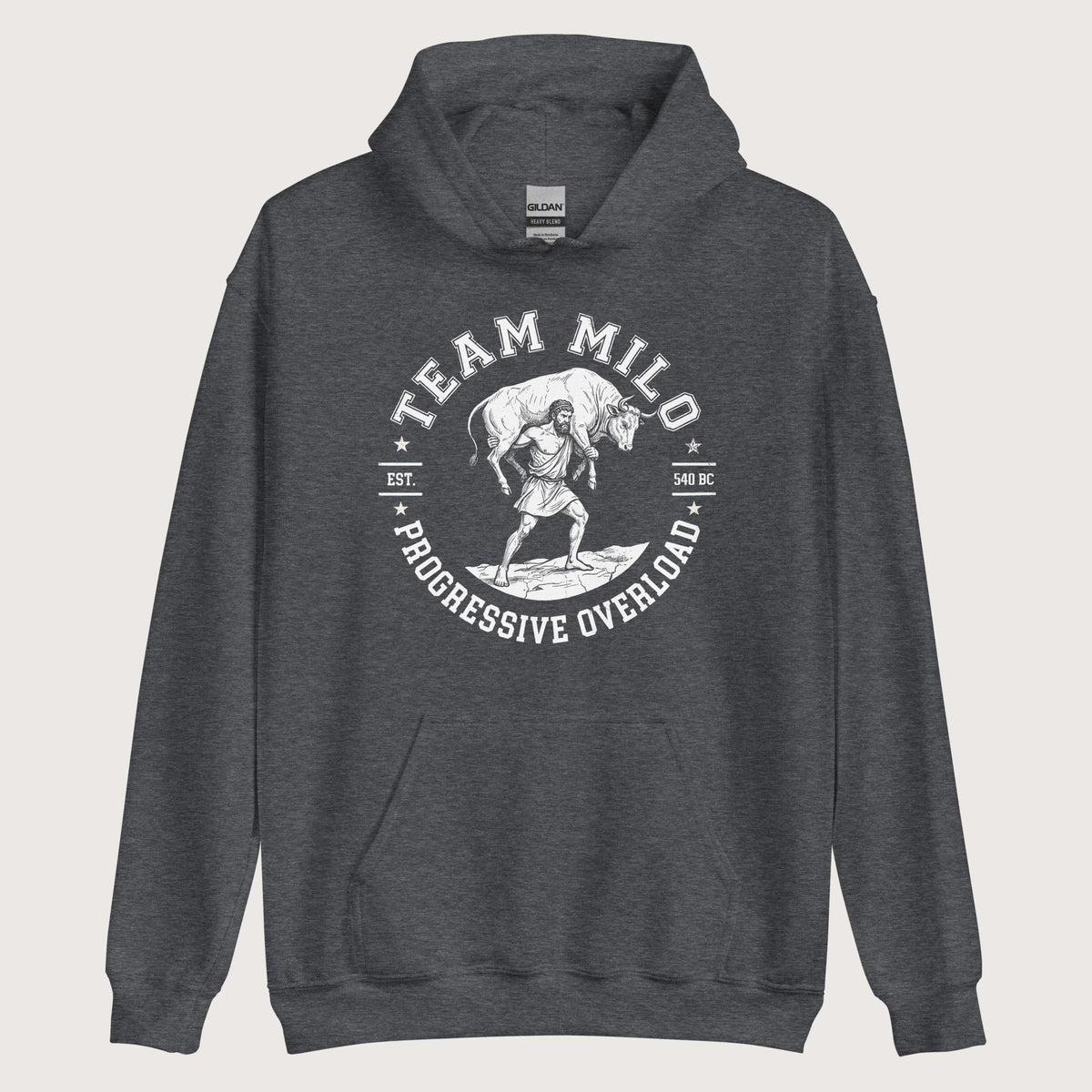 Dark Heather Team Milo Hoodie - history buff gift by HistoHead