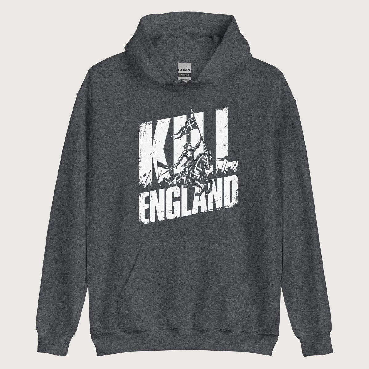Dark Heather Joan of Arc Kill England Hoodie - history buff gift by HistoHead