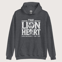 Dark Heather Richard the Lionheart Hoodie - history buff gift by HistoHead