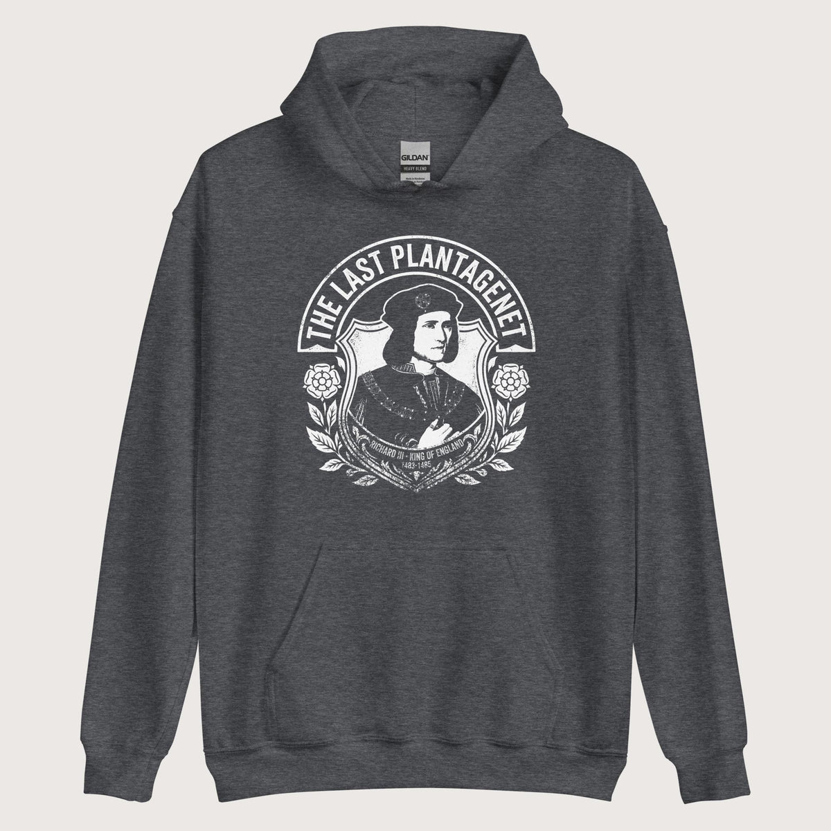 Dark Heather Richard III The Last Plantagenet Hoodie - history buff gift by HistoHead