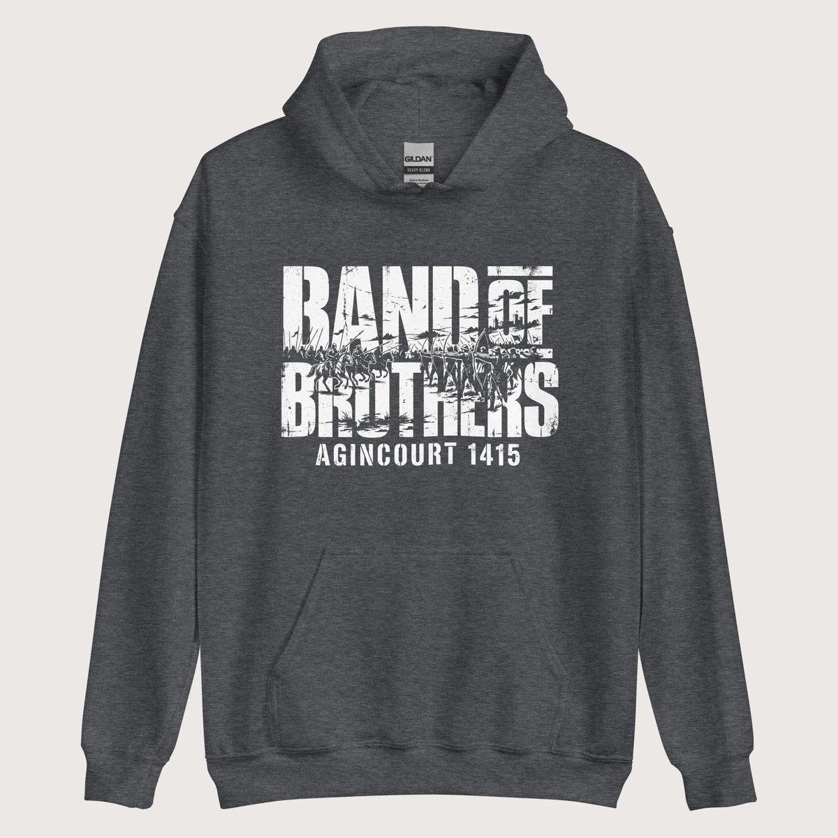 Dark Heather Band of Brothers Agincourt 1415 Hoodie - history buff gift by HistoHead