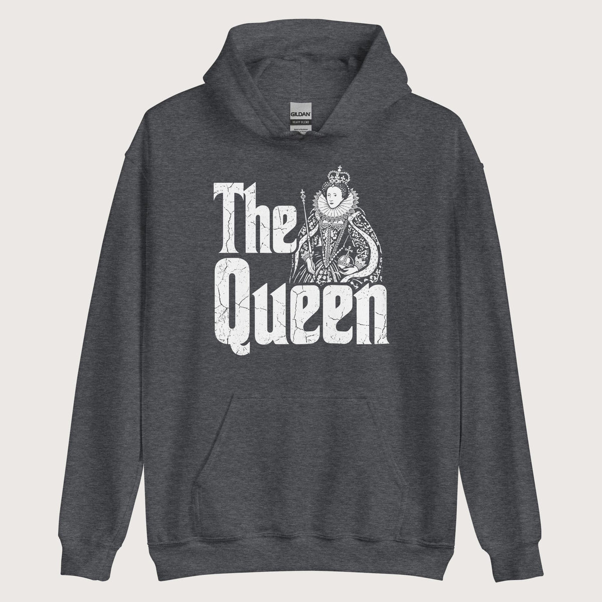 Dark Heather Queen Elizabeth I Hoodie - history buff gift by HistoHead