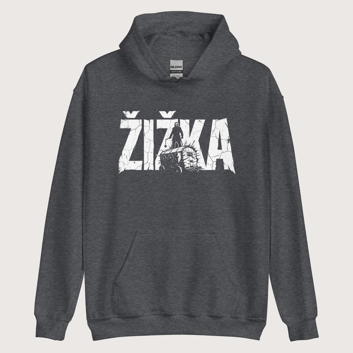Dark Heather Jan Žižka Hoodie - history buff gift by HistoHead