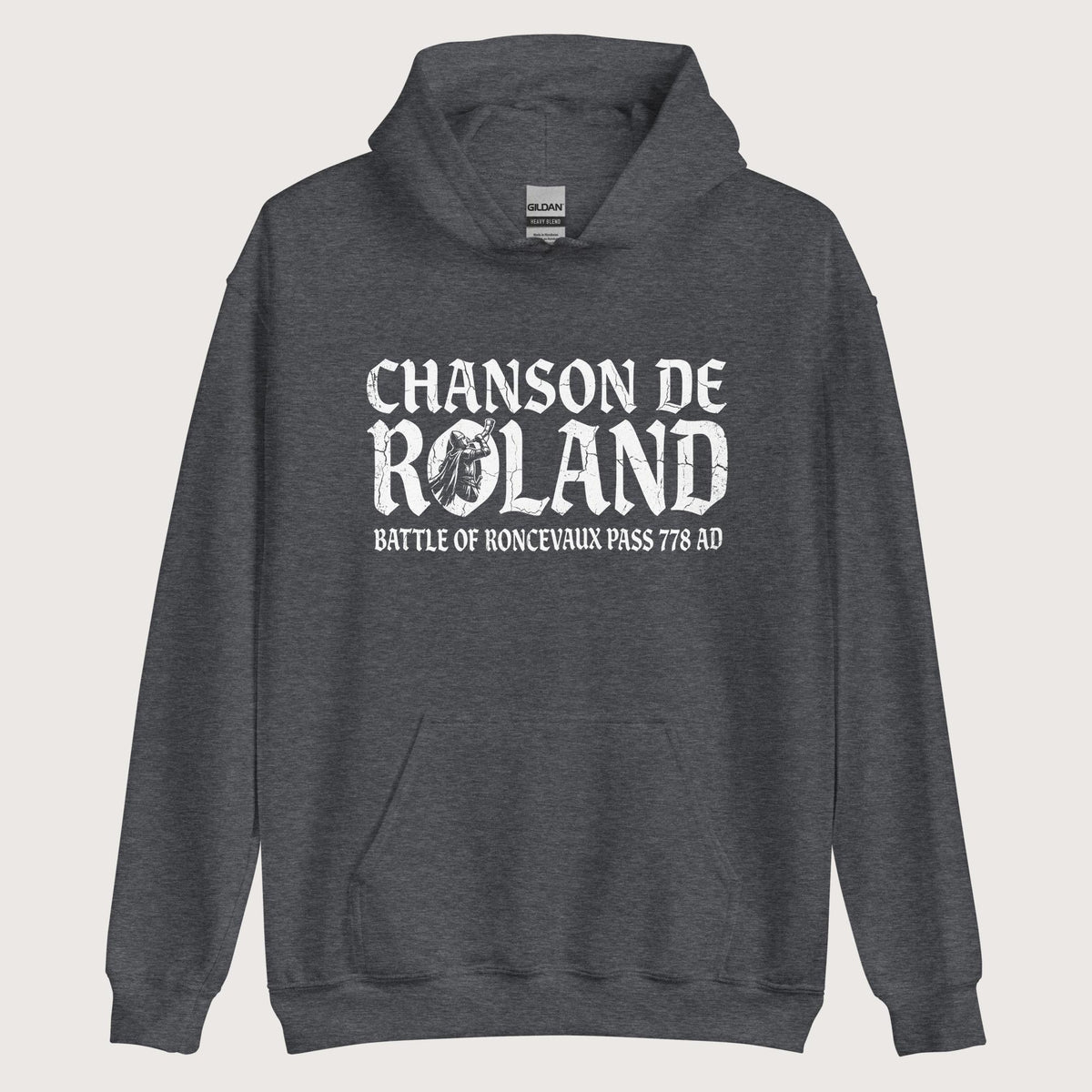 Dark Heather Chanson de Roland Battle of Roncevaux Hoodie - history buff gift by HistoHead