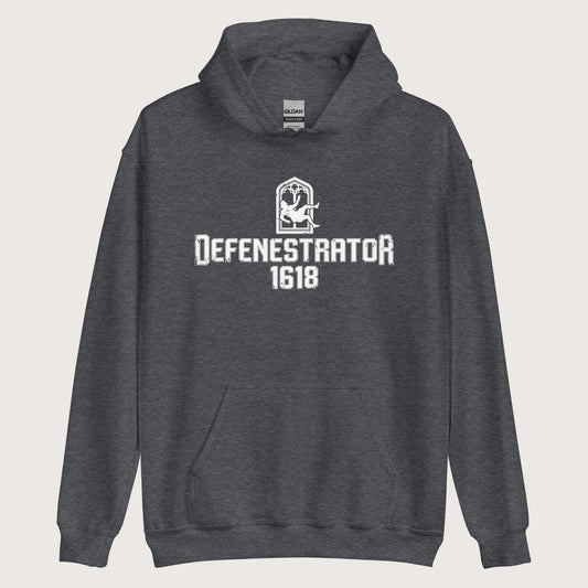 Dark Heather Defenestrator Hoodie - history buff gift by HistoHead