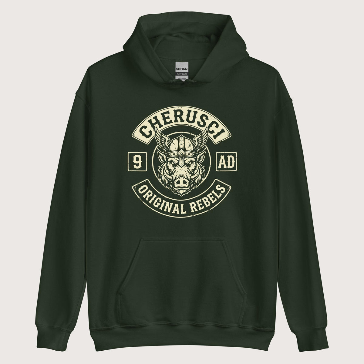 Forest Green Cherusci Original Rebels Hoodie - history buff gift by HistoHead