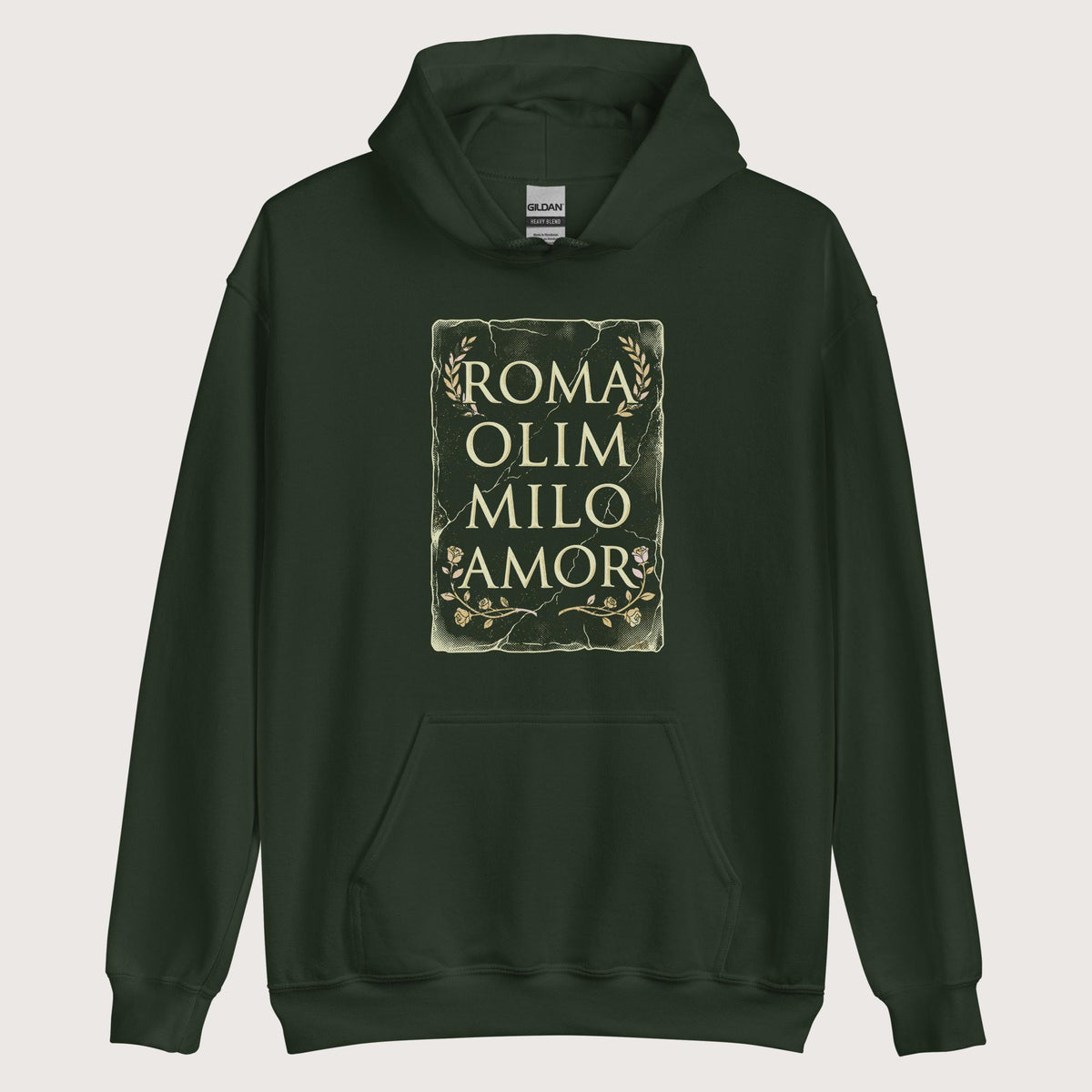 Forest Green Roma Amor Hoodie - history buff gift by HistoHead