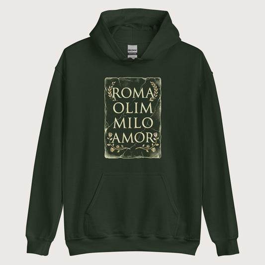 Forest Green Roma Amor Hoodie - history buff gift by HistoHead