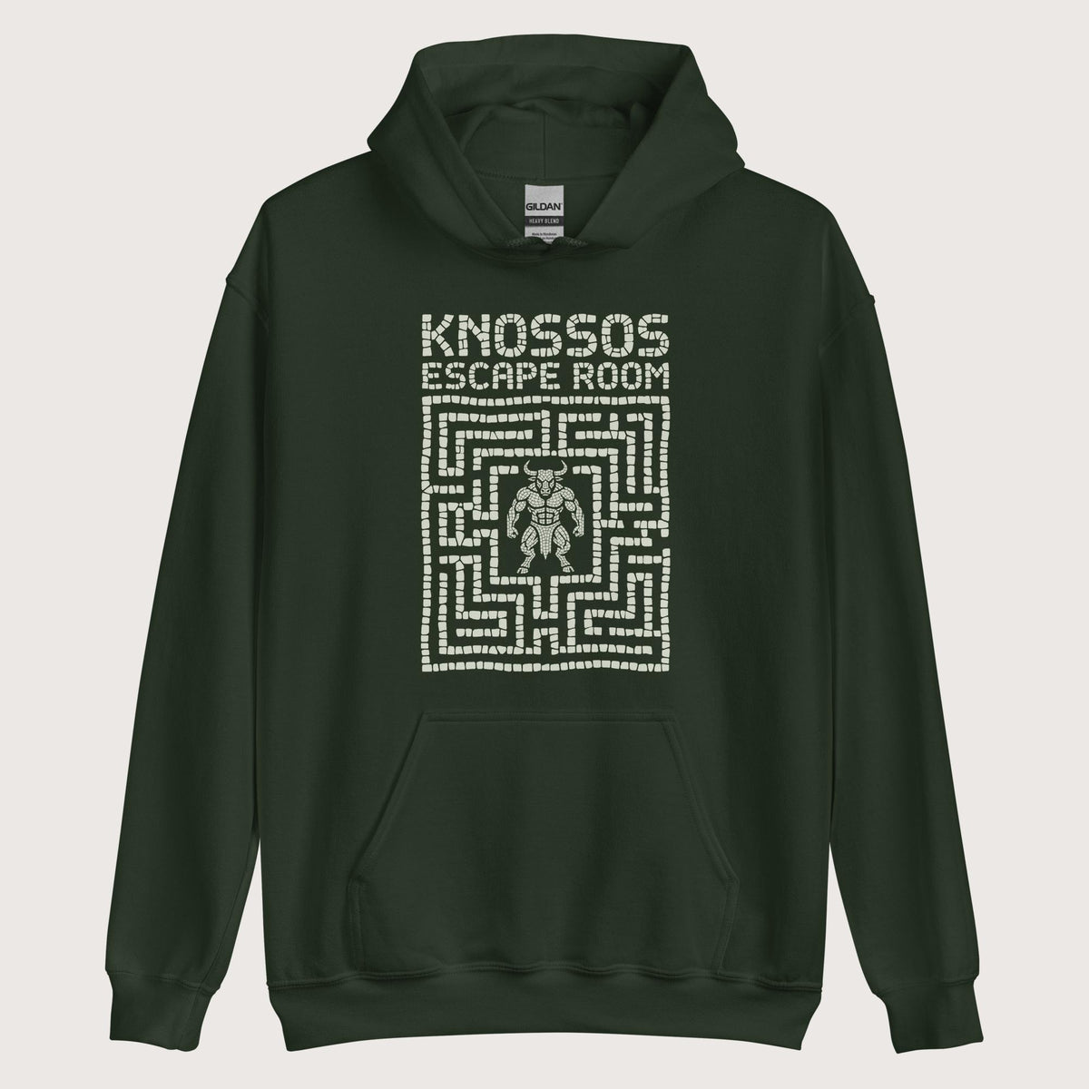 Forest Green Knossos Escape Room Hoodie - history buff gift by HistoHead