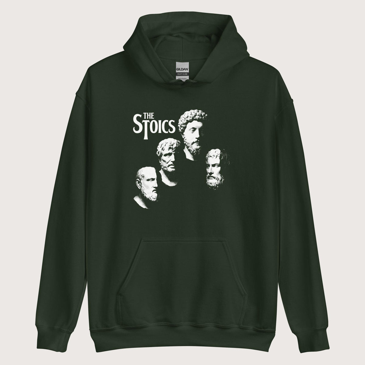 Forest Green The Stoics Hoodie - history buff gift by HistoHead