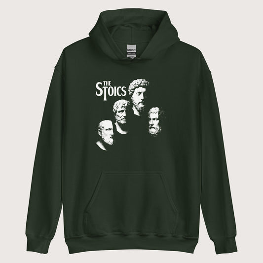 Forest Green The Stoics Hoodie - history buff gift by HistoHead