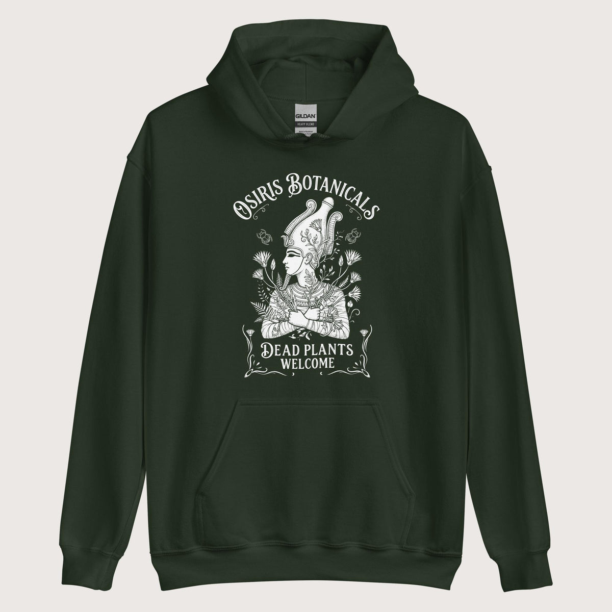 Forest Green Osiris Botanicals Hoodie - history buff gift by HistoHead