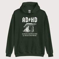 Forest Green Always Distracted by Huge Dolmens Hoodie - history buff gift by HistoHead