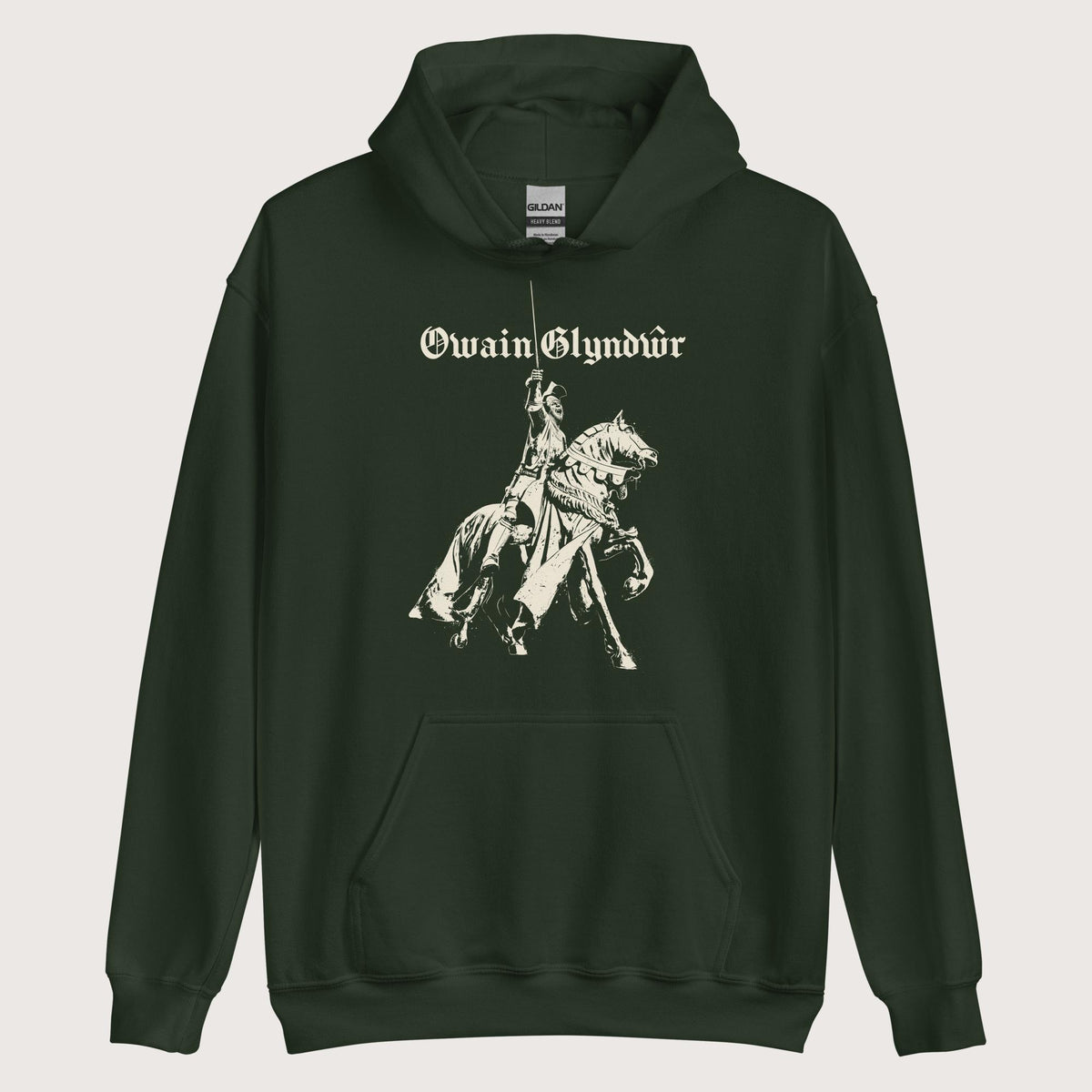 Forest Green Owain Glyndŵr Statue Hoodie - history buff gift by HistoHead