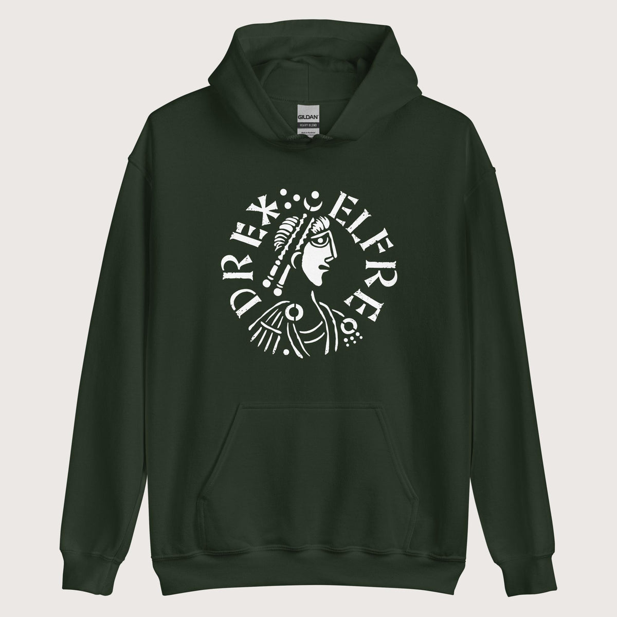 Forest Green Alfred the Great Penny Hoodie - history buff gift by HistoHead