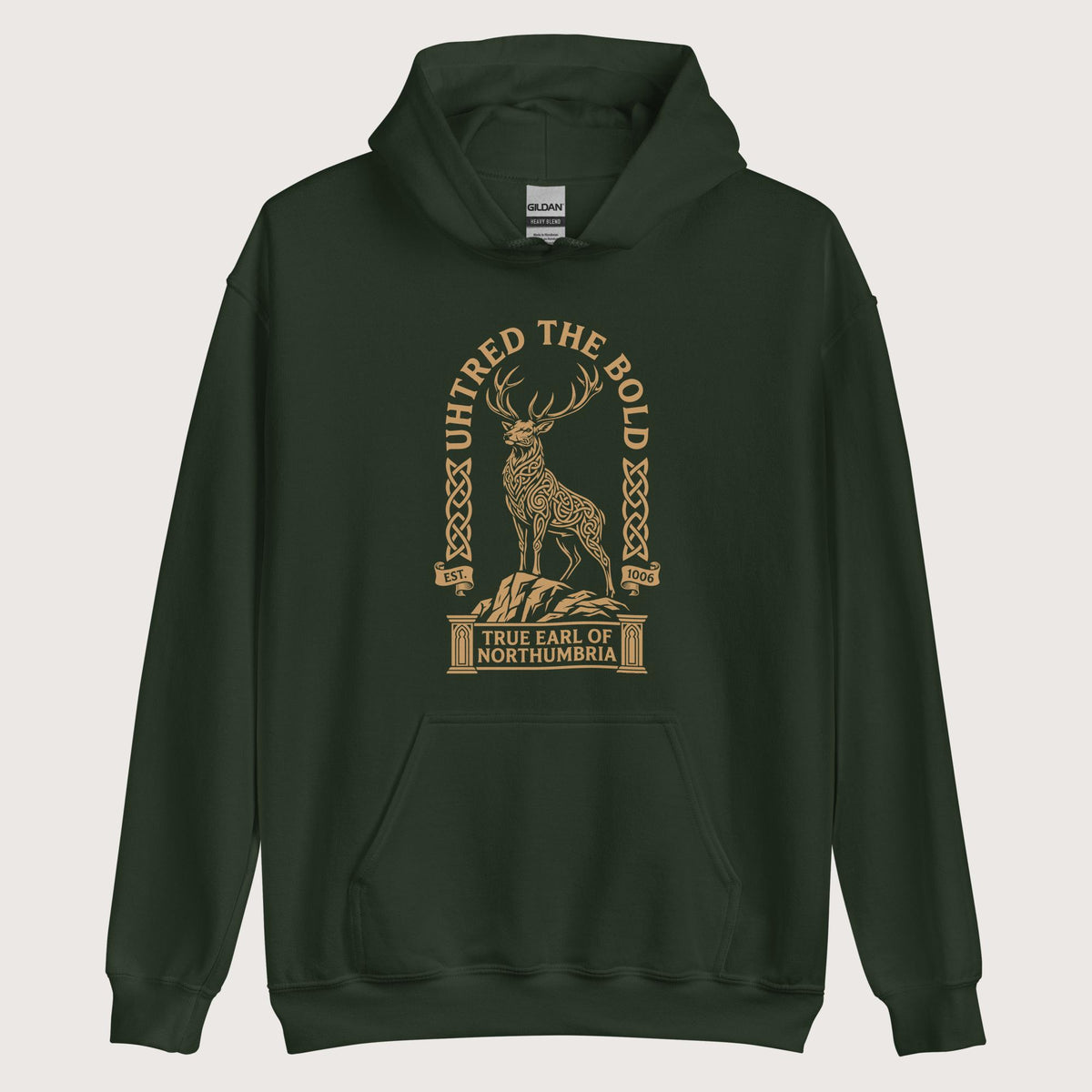 Forest Green Uhtred the Bold Hoodie - history buff gift by HistoHead
