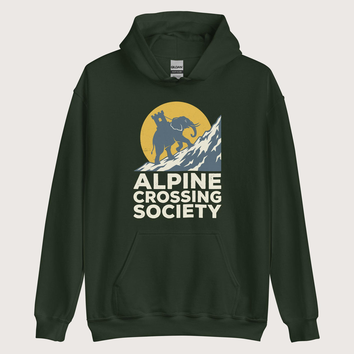 Forest Green Alpine Crossing Society Hoodie - history buff gift by HistoHead
