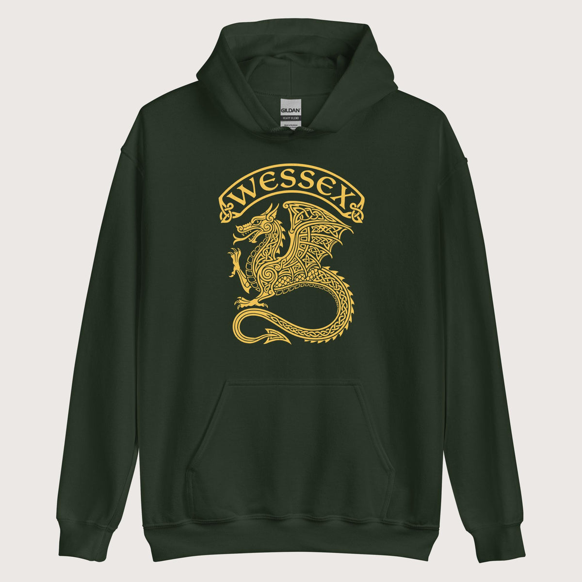 Forest Green Wessex Dragon Hoodie - history buff gift by HistoHead