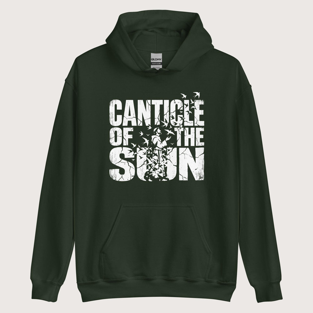 Forest Green Canticle of the Sun Saint Francis of Assisi Birds Hoodie - history buff gift by HistoHead