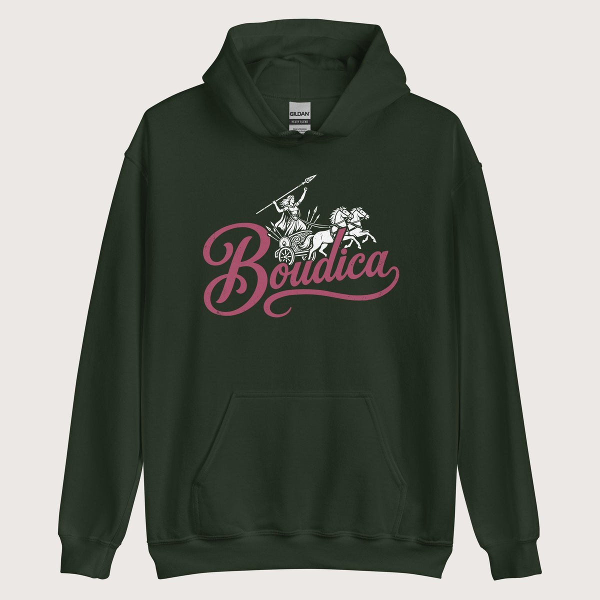 Forest Green Boudica Hoodie - history buff gift by HistoHead