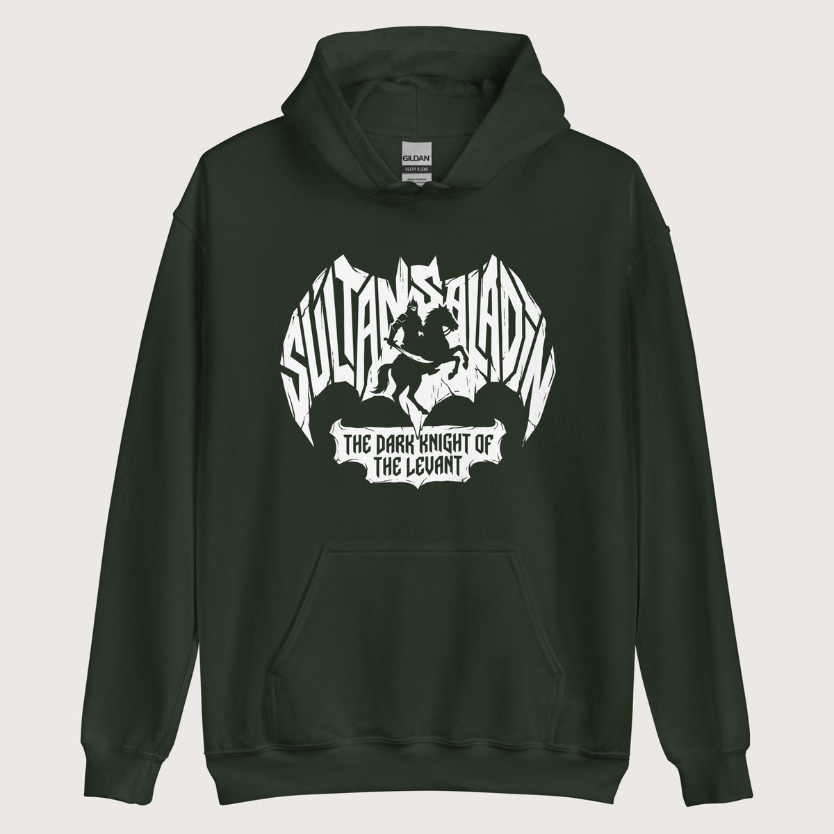 Forest Green Saladin Dark Knight Hoodie - history buff gift by HistoHead