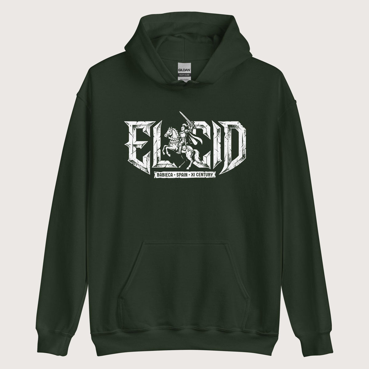 Forest Green El Cid Hoodie - history buff gift by HistoHead