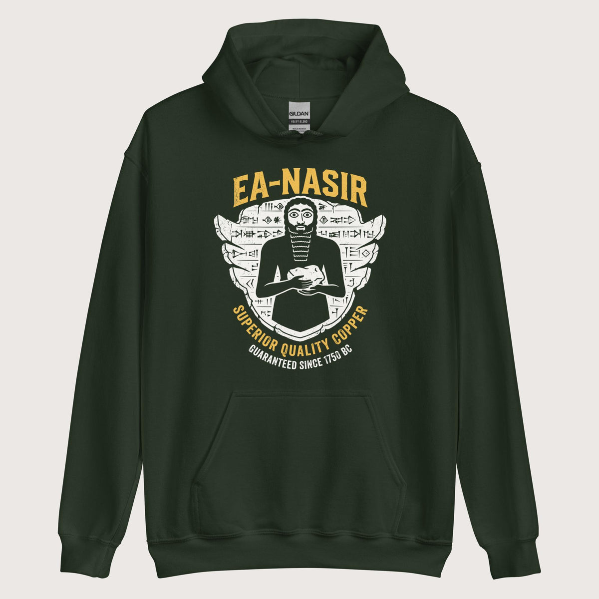 Forest Green Ea-Nasir Superior Copper Guaranteed Hoodie - history buff gift by HistoHead