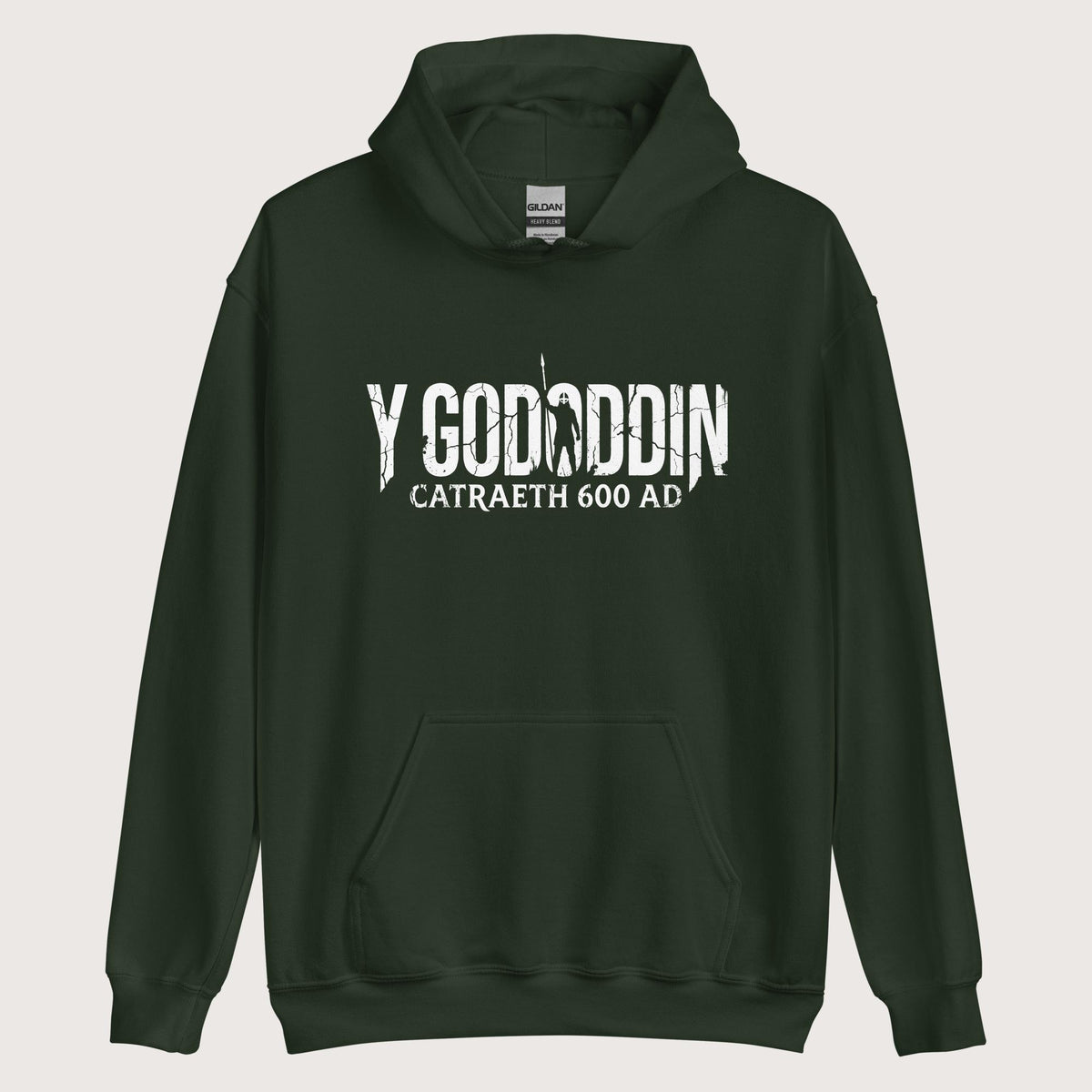 Forest Green Y Gododdin Catraeth 600 Hoodie - history buff gift by HistoHead