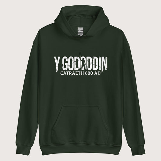 Forest Green Y Gododdin Catraeth 600 Hoodie - history buff gift by HistoHead