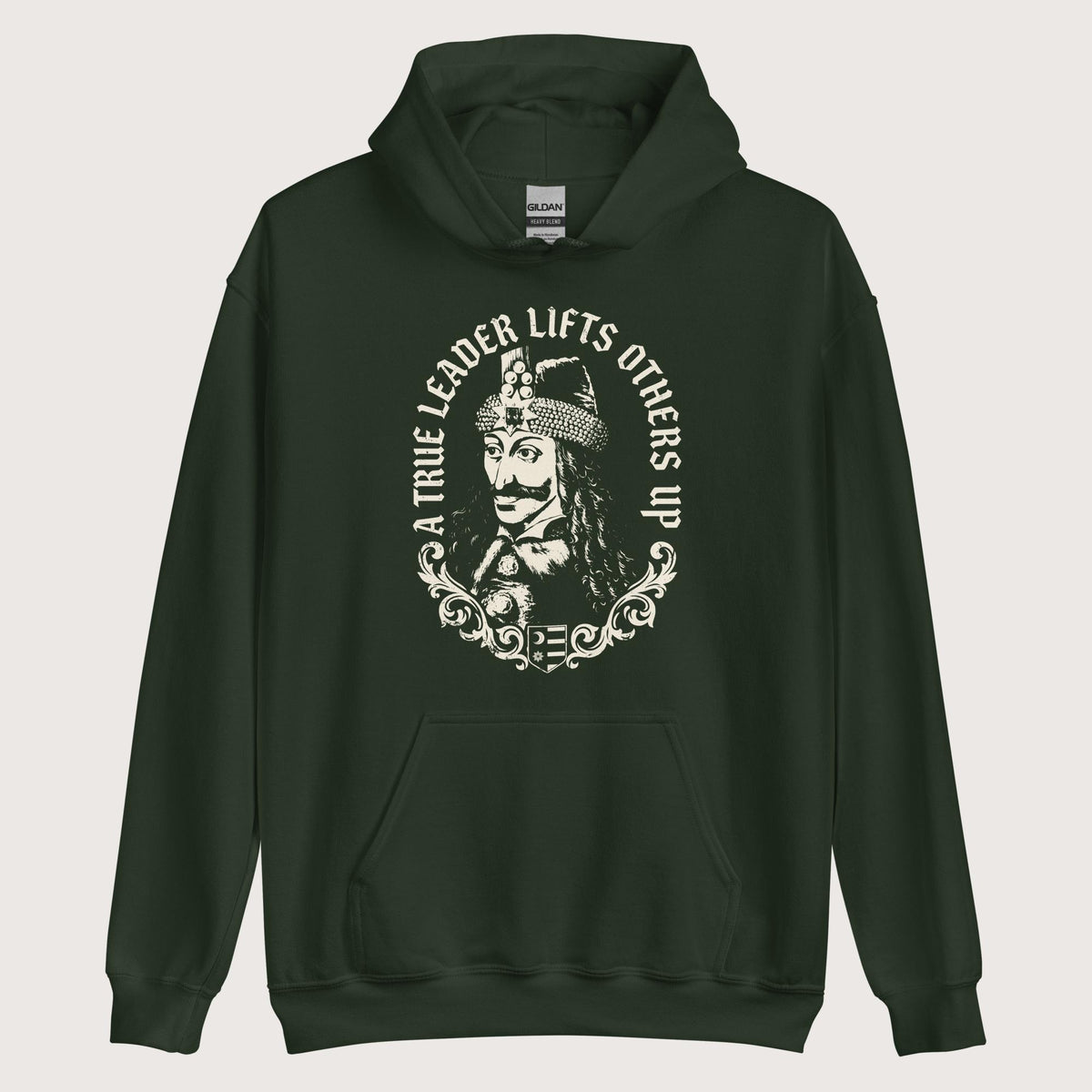 Forest Green Vlad the Impaler True Leader Hoodie - history buff gift by HistoHead