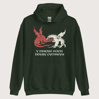 Forest Green Red Dragon Prophecy Hoodie - history buff gift by HistoHead
