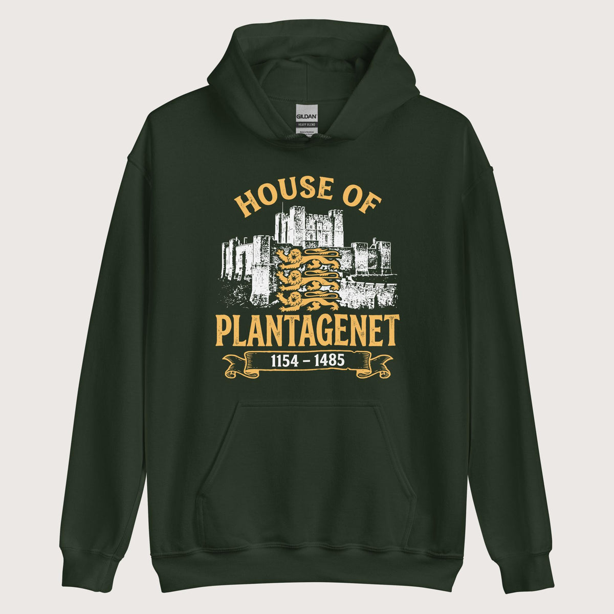 Forest Green House of Plantagenet Hoodie - history buff gift by HistoHead