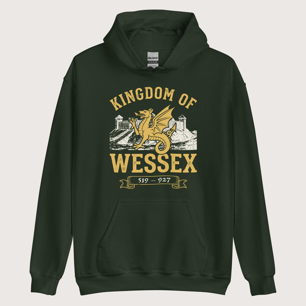 Forest Green Kingdom of Wessex Hoodie - history buff gift by HistoHead